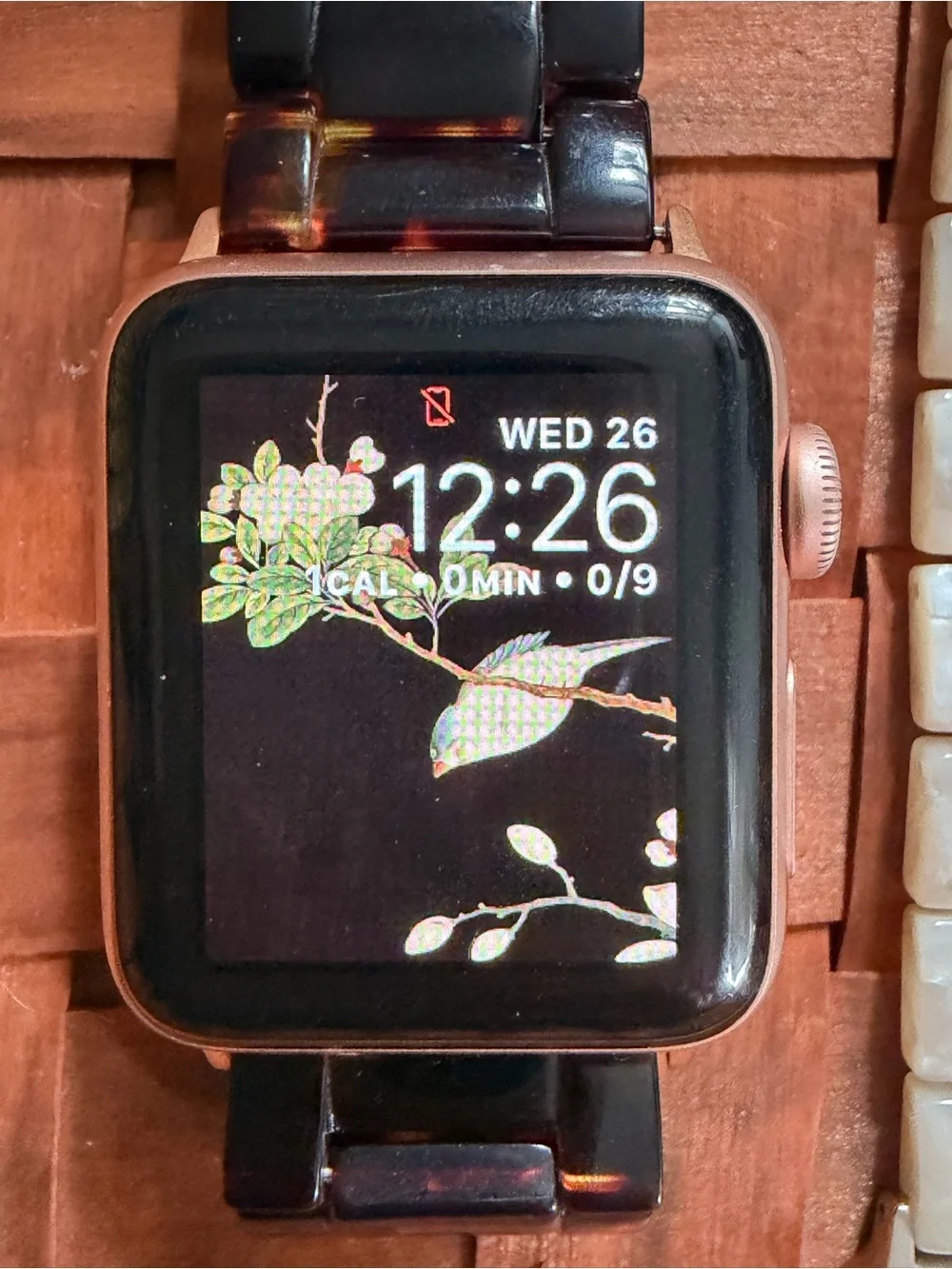 Apple Pink Silicone & Beige Watch Band Bundle for